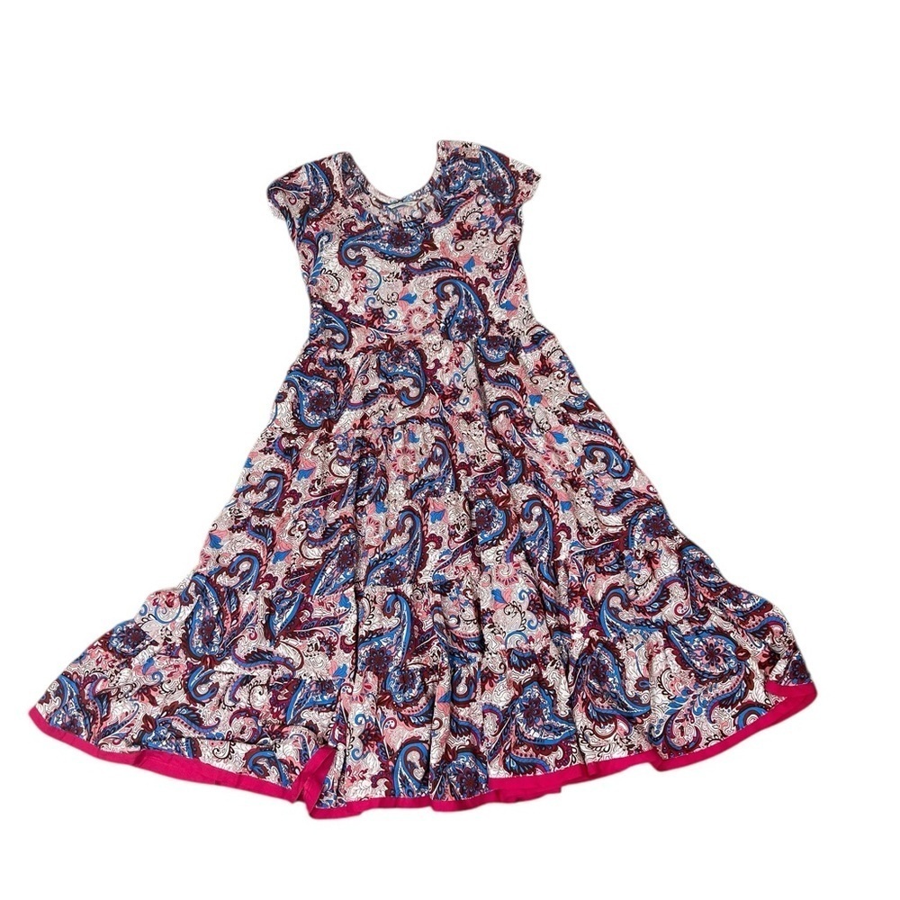 Soft Surroundings Size L Kara Paisley Maxi Dress Multicolor Boho Cottagecore - Picture 11 of 13